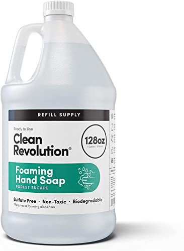 0810004551084 - CLEAN REVOLUTION FOAMING HAND SOAP REFILL SUPPLY CONTAINER. READY TO USE FORMULA. FOREST ESCAPE FRAGRANCE, 128 FL. OZ | 4 PACK
