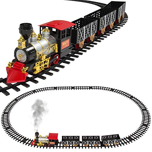 0810010025050 - BEST CHOICE PRODUCTS KIDS CLASSIC BATTERY OPERATED TRAIN SET WITH REAL SMOKE, MUSIC & LIGHTS, MULTICOLOR