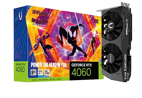 0810012084017 - ZOTAC GAMING GEFORCE RTX 4060 8GB OC SPIDER-MAN: ACROSS THE SPIDER-VERSE INSPIRED GRAPHICS CARD BUNDLE, ZT-D40600P-10SMP