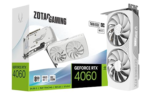 0810012084024 - ZOTAC GAMING GEFORCE RTX 4060 8GB TWIN EDGE OC WHITE EDITION DLSS 3 8GB GDDR6 128-BIT 17 GBPS PCIE 4.0 COMPACT GAMING GRAPHICS CARD, ZT-D40600Q-10M