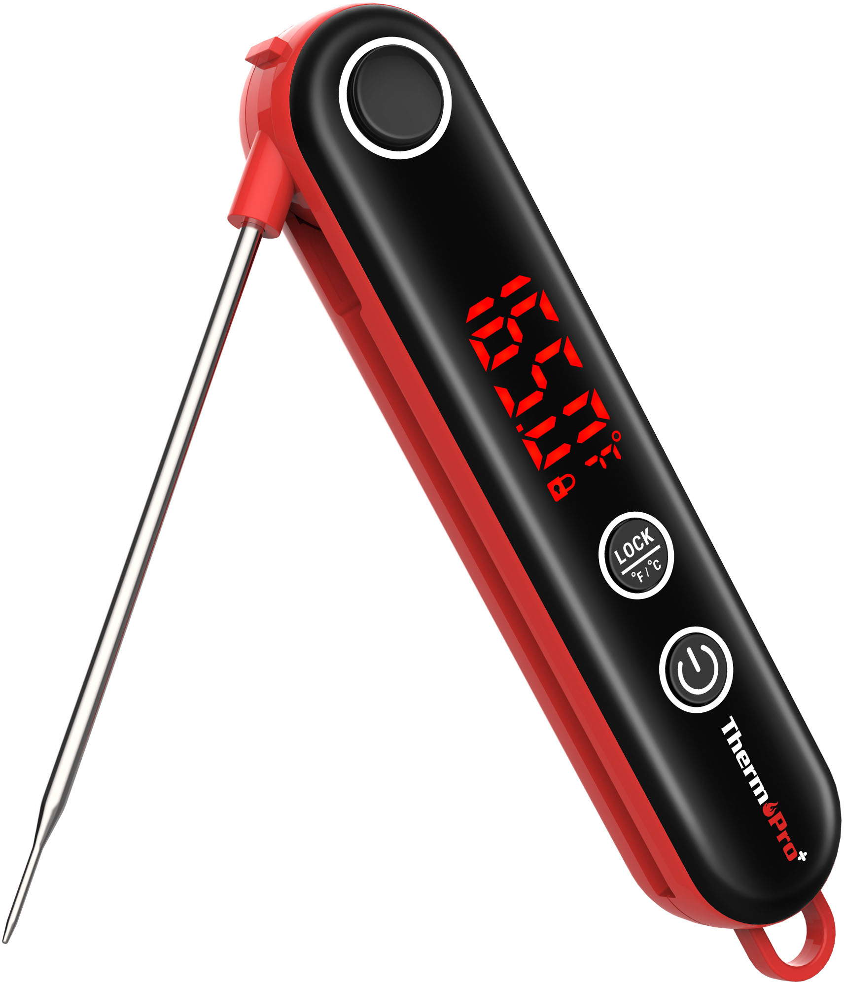0810012961769 - THERMOPRO - FAST DIGITAL INSTANT READ MEAT THERMOMETER - RED