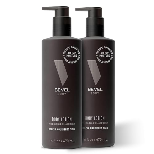 0810026291364 - BEVEL ALL DAY BODY LOTION FOR MEN WITH SHEA BUTTER AND ARGAN OIL, LIGHTWEIGHT FORMULA SOFTENS AND SMOOTHES SKIN, 16 OZ (PACK OF 2)