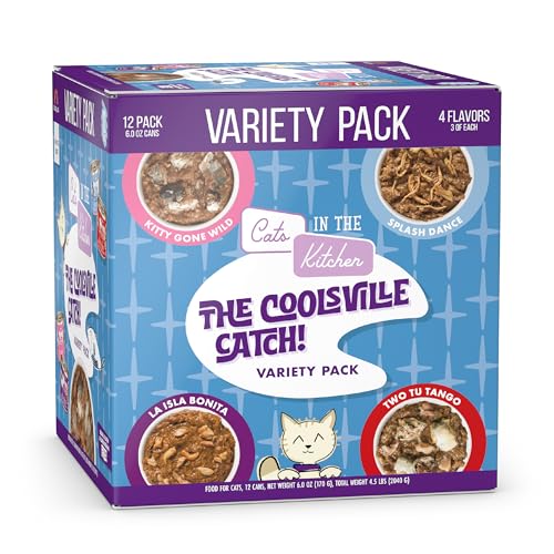 0810028244054 - WERUVA CATS IN THE KITCHEN, THE COOLSVILLE CATCH! VARIETY PACK, 6OZ CAN (PACK OF 12)