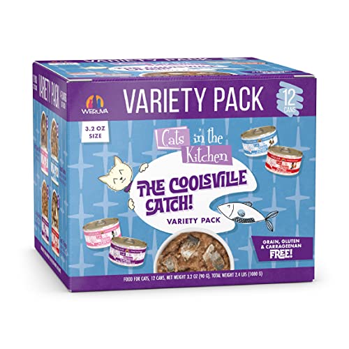 0810028244078 - WERUVA CATS IN THE KITCHEN, THE COOLSVILLE CATCH! VARIETY PACK, 3.2OZ CAN (PACK OF 12)