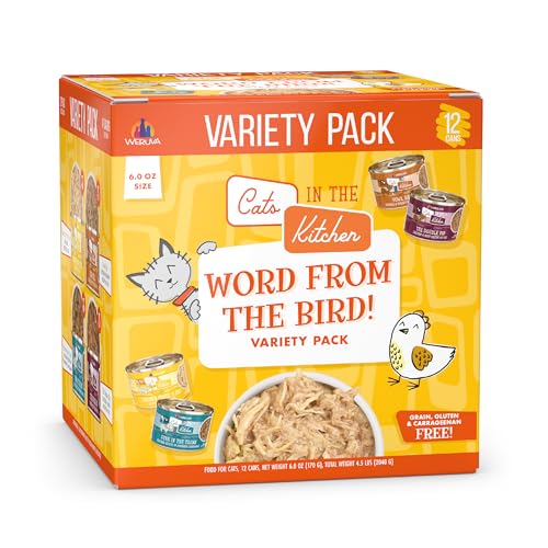 0810028244368 - WERUVA CATS IN THE KITCHEN, WORD FROM THE BIRD! VARIETY PACK, 6OZ CAN (PACK OF 12)