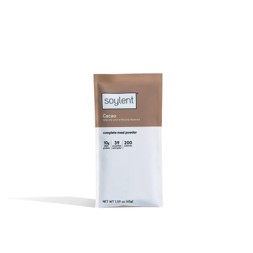 0810028970533 - SOYLENT COMPLETE NUTRITION VEGAN PROTEIN MEAL REPLACEMENT POWDER TRAVEL PACK, CACAO, 10 CT.