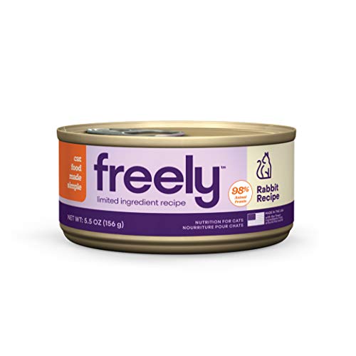 0810029224536 - FREELY LIMITED INGREDIENT DIET, NATURAL GRAIN-FREE RABBIT CANS, WET CAT FOOD, 5.5OZ X 12 CANS