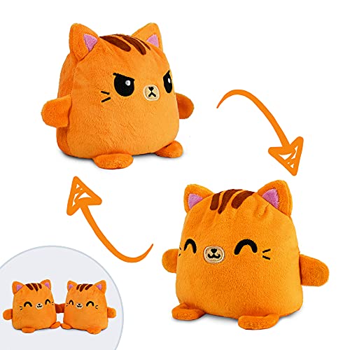 0810031364978 - TEETURTLE | PLUSHMATES | CAT | ORANGE TABBY | HAPPY + ANGRY | THE REVERSIBLE PLUSH THAT HOLD HANDS!