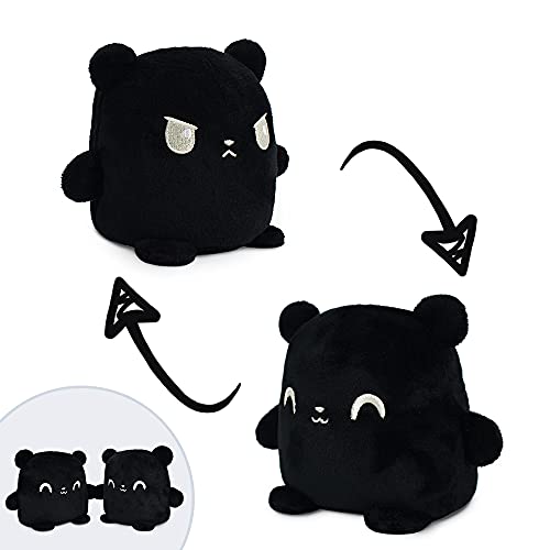 0810031365043 - TEETURTLE | PLUSHMATES | BEAR | BLACK | HAPPY + ANGRY | THE REVERSIBLE PLUSH THAT HOLD HANDS!