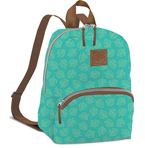 0810032805067 - CONTROLLER GEAR ANIMAL CROSSING: NEW HORIZONS - TEAL LEAVES - SMALL BACKPACK FOR WOMEN, GIRL’S CUTE MINI BOOKBAG PURSE, TRAVEL BAG FOR NINTENDO SWITCH CONSOLE & ACCESSORIES - NINTENDO SWITCH