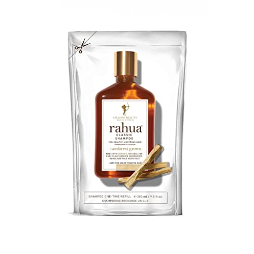0810039250006 - RAHUA CLASSIC SHAMPOO REFILL 9.5 FL OZ, MADE WITH ORGANIC INGREDIENTS FOR HEALTHY SCALP AND HAIR, SAFE FOR COLOR TREATED HAIR, SHAMPOO WITH PALO SANTO AROMA, BEST FOR ALL HAIR TYPES