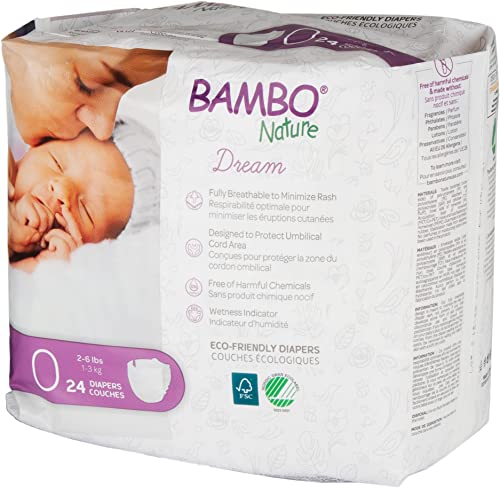 0810049814434 - BAMBO NATURE PREMIUM BABY DIAPERS (SIZES 0 TO 6 AVAILABLE), SIZE 0, 144 COUNT