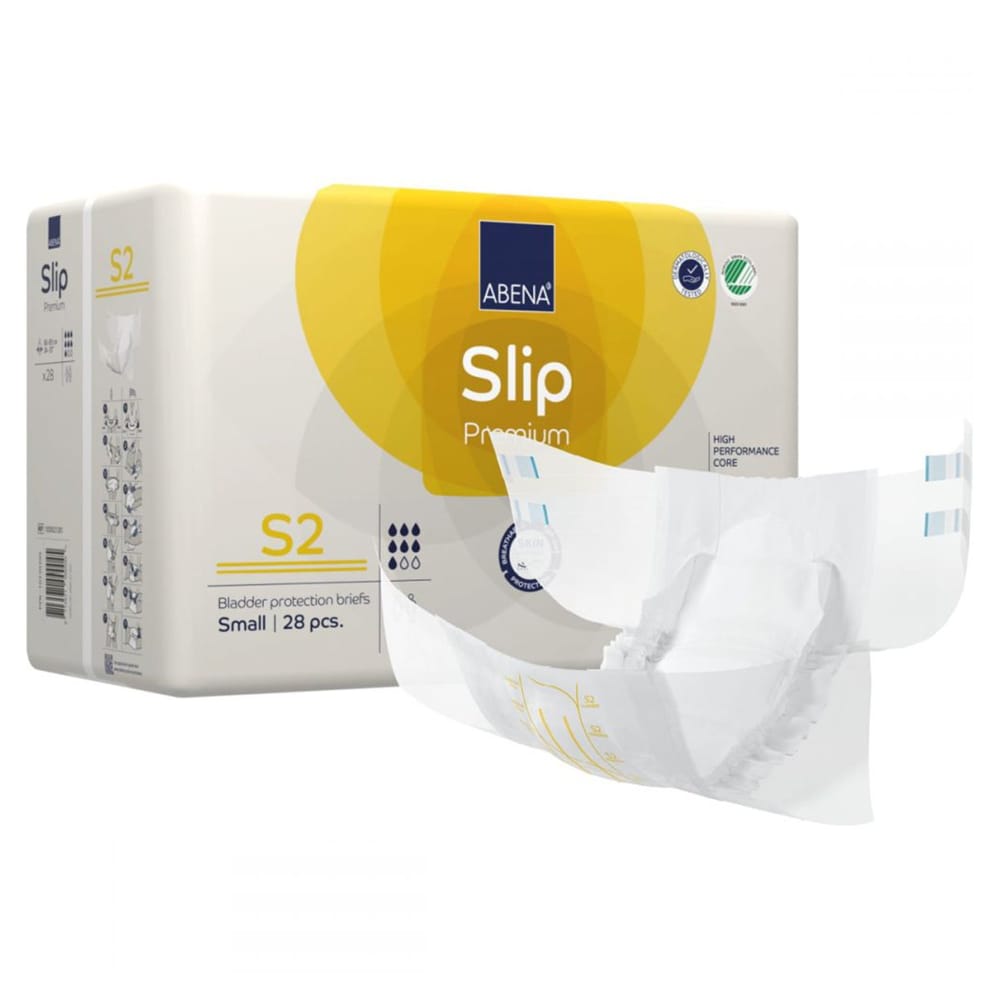 0081004981526 - ABENA SLIP PREMIUM S2 ADULT INCONTINENCE BRIEF S HEAVY ABSORBENCY 1000021281, 56 CT