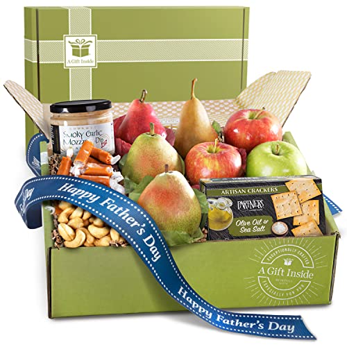 0810050714716 - FATHERS DAY FRUIT AND CHEESE DIP, CRACKERS AND CARAMELS GIFT BOX