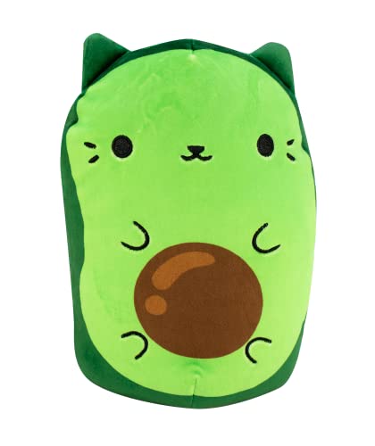 0810051821796 - CATS VS PICKLES - JUMBO - AVOCATO - 8 SUPER SOFT AND SQUISHY STUFFED BEAN-FILLED PLUSHIES - GREAT FOR KIDS, BOYS, & GIRLS - COLLECT AS DESK PETS, FIDGET TOYS, OR SENSORY TOYS. COLLECT THEM ALL!