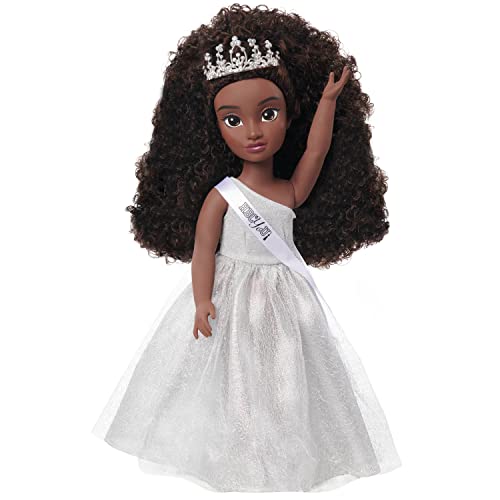 0810052550336 - HBCYOU HOMECOMING QUEEN NICOLE 18-INCH DOLL & ACCESSORIES, WAVY HAIR, DEEP BROWN SKIN TONE, DESIGNED AND DEVELOPED BY PURPOSE TOYS