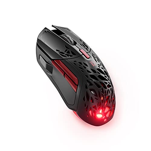 0810052985268 - STEELSERIES AEROX 5 WIRELESS – DIABLO IV EDITION – LIGHTWEIGHT 76G GAMING MOUSE – 18000 CPI – TRUEMOVE AIR OPTICAL SENSOR – WATER RESISTANT – 180+ HOUR BATTERY LIFE – FREE IN-GAME ITEM - PC/MAC