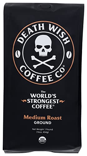 0810063340674 - DEATH WISH COFFEE MEDIUM ROAST GROUND COFFEE, USDA ORGANIC, 16 OUNCE (PACK OF 6)
