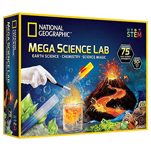 0810070620189 - NATIONAL GEOGRAPHIC MEGA SCIENCE LAB - SCIENCE KIT BUNDLE PACK WITH 75 EASY EXPERIMENTS, FEATURING EARTH SCIENCE, CHEMISTRY, AND SCIENCE MAGIC ACTIVITIES FOR KIDS
