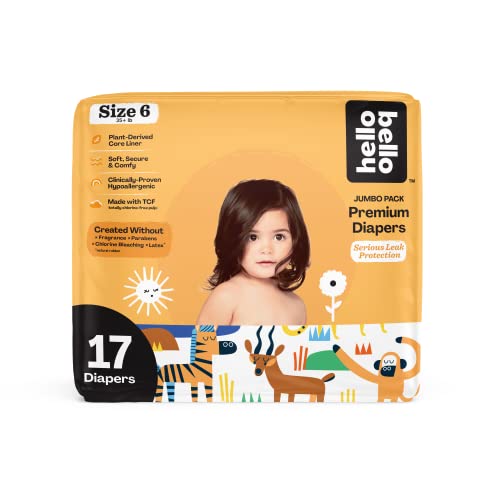 0810084876183 - HELLO BELLO BABY DIAPERS - SIZE 6 - SAFARI - PACK OF 18
