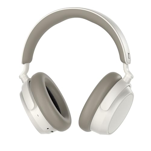 0810091270615 - SENNHEISER ACCENTUM PLUS WIRELESS BLUETOOTH HEADPHONES - QUICK-CHARGE FEATURE, 50-HR BATTERY PLAYTIME, ADAPTIVE HYBRID ANC, SOUND PERSONALIZATION, TOUCH CONTROLS - WHITE