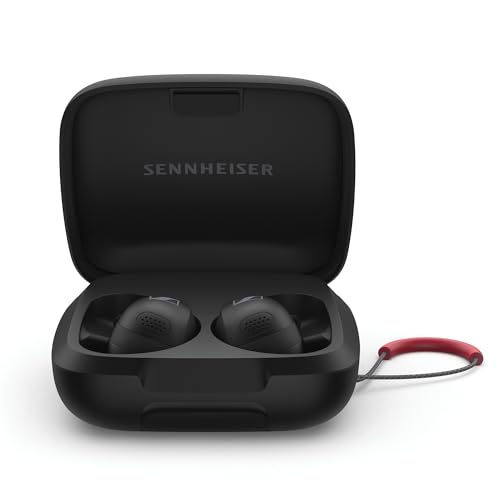 0810091271803 - SENNHEISER MOMENTUM SPORT EARBUDS WITH FITNESS TRACKER FOR HEART RATE AND BODY TEMPERATURE - CRYSTAL-CLEAR SOUND WITH ADAPTIVE ANC, SECURE FIT, 24-HOUR BATTERY LIFE - BLACK