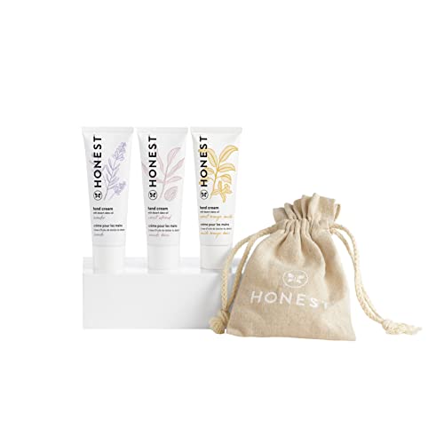 0810094550844 - THE HONEST COMPANY SERIOUSLY SOFT HAND CARE KIT | 3 SCENTED HAND CREAMS + MOISTURIZING ORGANIC GLOVES | ANTIOXIDANT-PACKED FOR DRY SKIN | HYPOALLERGENIC + DERMATOLOGIST TESTED