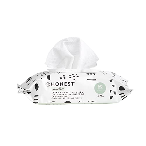 0810094551209 - THE HONEST COMPANY CLEAN CONSCIOUS WIPES | 99% WATER, COMPOSTABLE, PLANT-BASED, BABY WIPES | HYPOALLERGENIC, EWG VERIFIED | PATTERN PLAY, 60 COUNT
