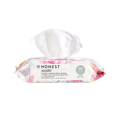 0810094551230 - THE HONEST COMPANY CLEAN CONSCIOUS WIPES | 99% WATER, COMPOSTABLE, PLANT-BASED, BABY WIPES | HYPOALLERGENIC, EWG VERIFIED | ROSE BLOSSOM, 60 COUNT