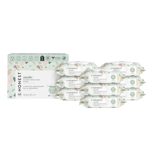 0810094553715 - THE HONEST COMPANY CLEAN CONSCIOUS WIPES | 99% WATER, COMPOSTABLE, PLANT-BASED, BABY WIPES | HYPOALLERGENIC, EWG VERIFIED | GEO MOOD, 648 COUNT