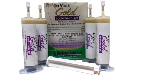 0810096031884 - ROCKWELL LABS - INVICT GOLD COCKROACH GEL 4 TIPS, 4 PLUNGERS, 4 RESERVOIRS