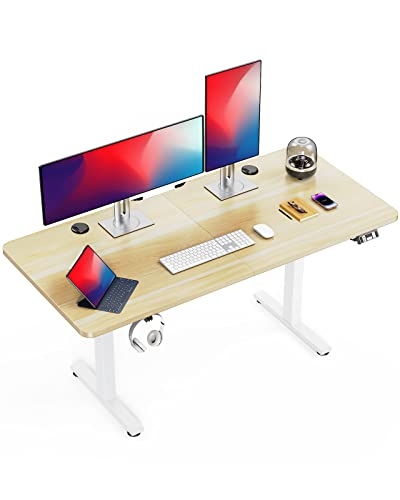 0810098599719 - MARSAIL ELECTRIC STANDING DESK WITH SEDENTARY REMINDER, 55 * 24 INCH STANDING DESK ADJUSTABLE HEIGHT, STAND UP DESK FOR HOME OFFICE FURNITURE COMPUTER DESK MEMORY PRESET WITH HEADPHONE HOOK