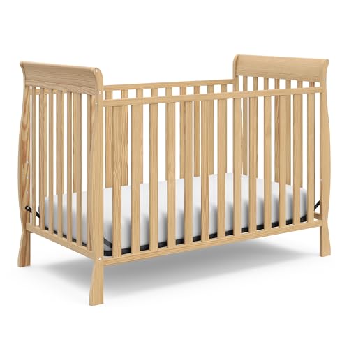 0810105291407 - GRACO STORKCRAFT MAXWELL CONVERTIBLE CRIB (NATURAL) – GREENGUARD GOLD CERTIFIED, CONVERTS TO TODDLER BED AND DAYBED, FITS STANDARD FULL-SIZE CRIB MATTRESS, CLASSIC CRIB WITH TRADITIONAL SLEIGH DESIGN