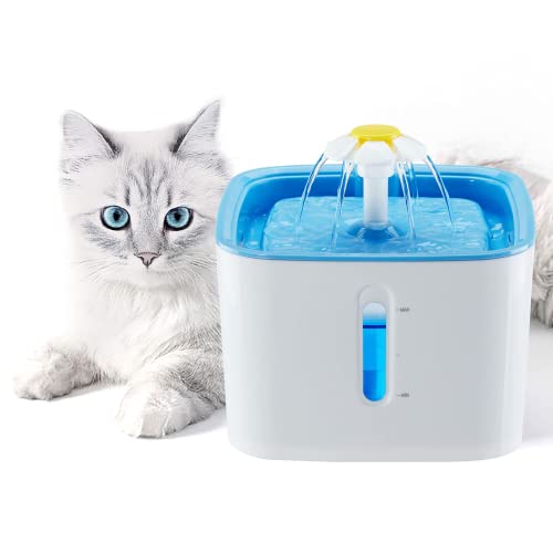 0810110439115 - CAT WATER FOUNTAIN - 84OZ/2.5L CIAYS AUTOMATIC PET WATER FOUNTAIN, WATER DISPENSER WITH 3 REPLACEMENT FILTERS FOR CATS