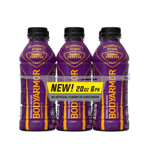 0810113830032 - BODYARMOR SPORTS DRINK SPORTS BEVERAGE, MAMBA FOREVER, NATURAL FLAVORS WITH VITAMINS, POTASSIUM-PACKED ELECTROLYTES, PERFECT FOR ATHLETES, 20 FL OZ (PACK OF 6)