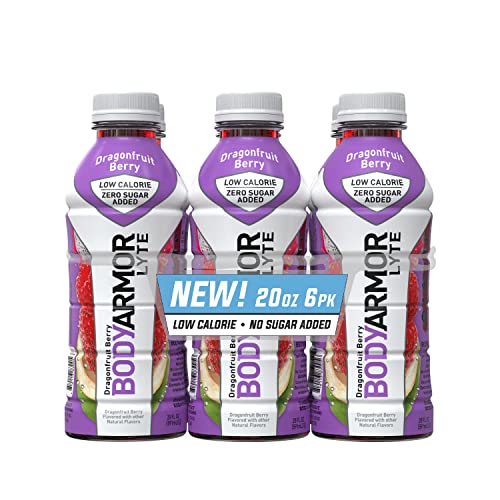0810113830056 - BODYARMOR LYTE SPORTS DRINK LOW-CALORIE SPORTS BEVERAGE, DRAGONFRUIT BERRY, NATURAL FLAVORS WITH VITAMINS, POTASSIUM-PACKED ELECTROLYTES, PERFECT FOR ATHLETES, 20 FL OZ (PACK OF 6)