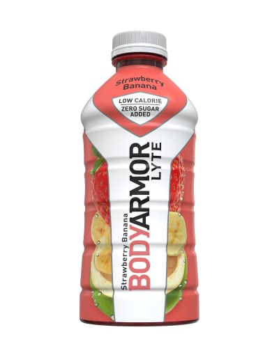 0810113830308 - BODYARMOR LYTE SPORTS DRINK LOW-CALORIE SPORTS BEVERAGE, STRAWBERRY BANANA, NATURAL FLAVORS WITH VITAMINS, POTASSIUM-PACKED ELECTROLYTES, PERFECT FOR ATHLETES, 28 FL OZ (PACK OF 12)