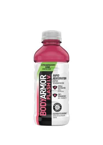0810113830599 - BODYARMOR FLASH IV, STRAWBERRY KIWI, NATURAL FLAVORS WITH VITAMINS, POTASSIUM-PACKED ELECTROLYTES, PERFECT FOR ATHLETES, 20 FL OZ (PACK OF 12)