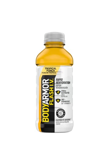 0810113830612 - BODYARMOR FLASH IV, TROPICAL PUNCH, NATURAL FLAVORS WITH VITAMINS, POTASSIUM-PACKED ELECTROLYTES, PERFECT FOR ATHLETES, 20 FL OZ (PACK OF 12)