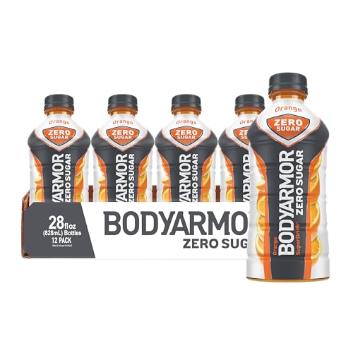 0810113831435 - BODYARMOR ZERO SUGAR ORANGE, SUGAR FREE SPORTS DRINK - LOW-CALORIE HYDRATION - NATURAL FLAVORS WITH POTASSIUM PACKED ELECTROLYTES, ANTIOXIDANTS, AND B-VITAMINS, 28 FL OZ (PACK OF 12)