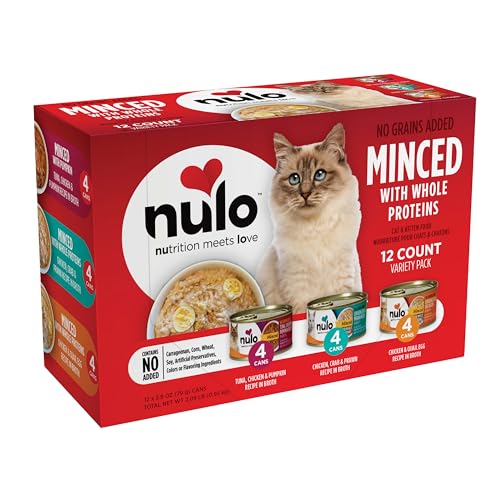 0810125290893 - NULO MINCED WITH WHOLE PROTEINS GRAIN-FREE WET CAT AND KITTEN FOOD, VARIETY PACK, 2.8 OZ, 12 COUNT
