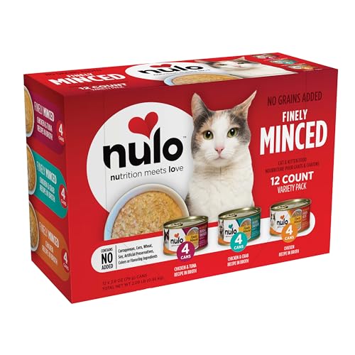 0810125290909 - NULO FINELY MINCED GRAIN-FREE WET CAT AND KITTEN FOOD, VARIETY PACK, 2.8 OZ, 12 COUNT