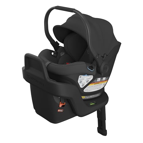 0810129596083 - UPPABABY ARIA LIGHTWEIGHT INFANT CAR SEAT/JUST UNDER 6 LBS FOR EASY PORTABILITY/BASE WITH LOAD LEG + INFANT INSERT INCLUDED/DIRECT STROLLER ATTACHMENT/JAKE (CHARCOAL/BLACK LEATHER)