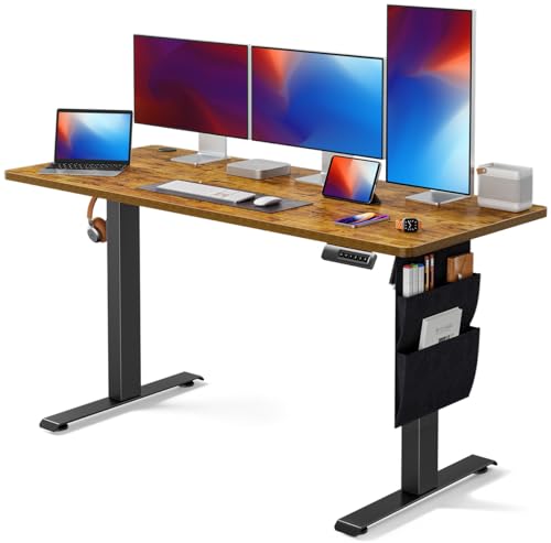 0810145634738 - MARSAIL STANDING DESK ADJUSTABLE HEIGHT, 55X24 INCH ELECTRIC STANDING DESK WITH STORAGE BAG, STAND UP DESK FOR HOME OFFICE COMPUTER DESK MEMORY PRESET WITH HEADPHONE HOOK