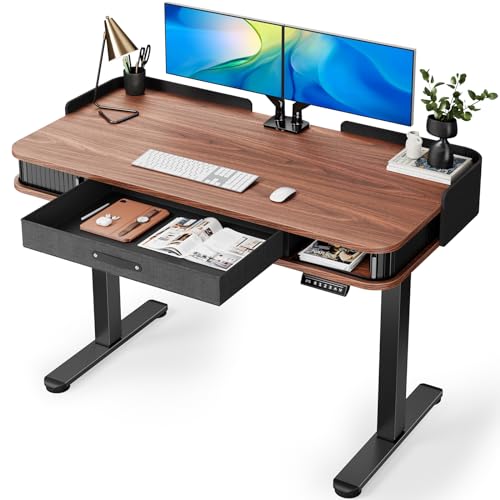 0810145635391 - MARSAIL ELECTRIC STANDING DESK WHOLE-PIECE DESKTOP 48 X 24 INCHES HEIGHT ADJUSTABLE DESK WITH 3 DRAWERS HOME OFFICE TABLE WITH 3 MEMORY PRESET