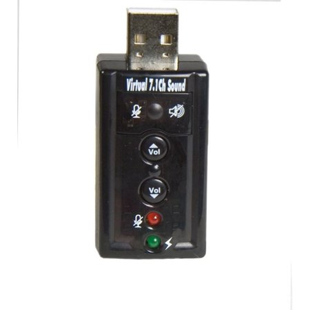 0810154014101 - SYBA VIRTUAL 7 SURROUND SOUND USB EXTERNAL ADAPTER FOR WINDOWS MAC LINUX AUDIO DONGLE CMEDIA CHIP SD-CM-UAUD71