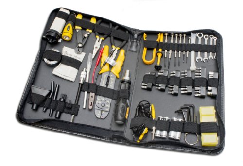 0810154016143 - 100 PIECE COMPUTER TECHNICIAN TOOL KIT FOR REPAIRING, WIRING, CLEANING, AND TESTING