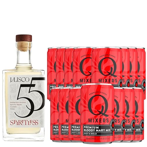 0810158580183 - SPIRITLESS JALISCO 55 DISTILLED NON-ALCOHOLIC TEQUILA BUNDLE WITH Q MIXERS BLOODY MARY MIX (BLOODY MARIA) - PREMIUM ZERO-PROOF LIQUOR SPIRITS FOR A REFRESHING EXPERIENCE | 15 PACK