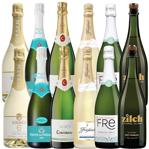 0810158580336 - SPARKLING NON-ALCOHOLIC WINE DATE NIGHT MIXED 12 PACK INCLUDES FREIXENET, ZILCH, CODORNIU, GIESEN, VEUVE DU VERNAY AND FRE 750ML ZERO ALCOHOL DEALCOHOLIZED CHAMPAGNE