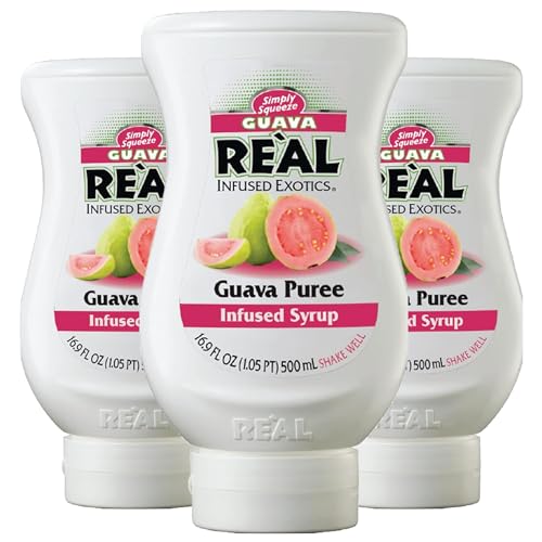 0810158581678 - REÀL INFUSED EXOTICS SIMPLY SQUEEZE 3 PACK GUAVA PUREE INFUSED SYRUP 16.9OZ BOTTLE FOR MIXOLOGISTS, CHEFS, COOKS